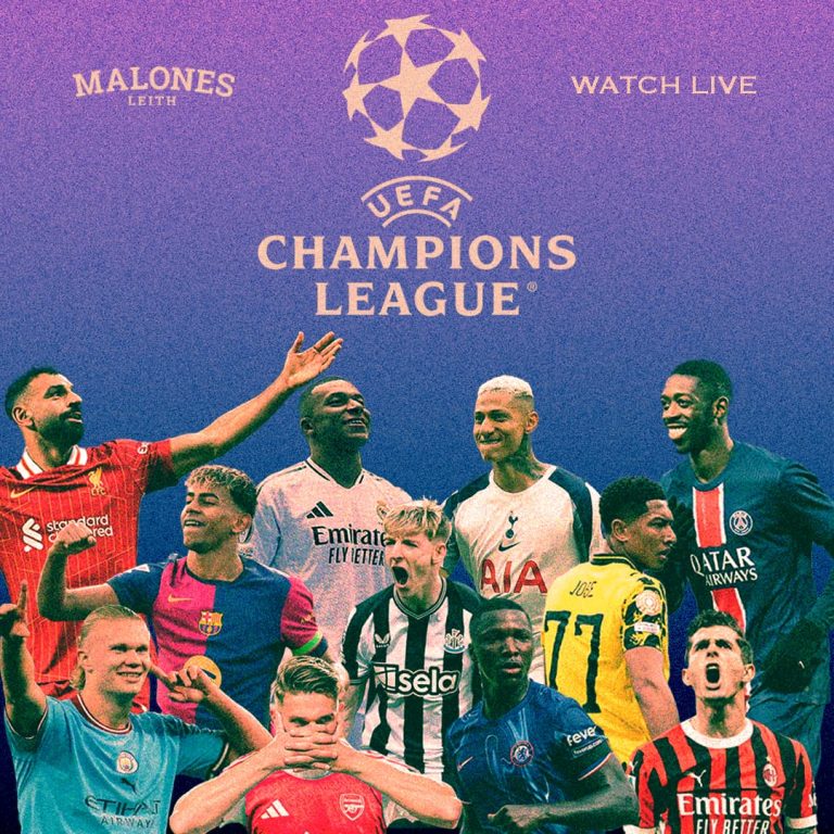Watch the Champions League at Malones Leith poster