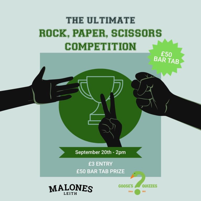 The ultimate rock paper scissors tournament in Edinburgh Leith