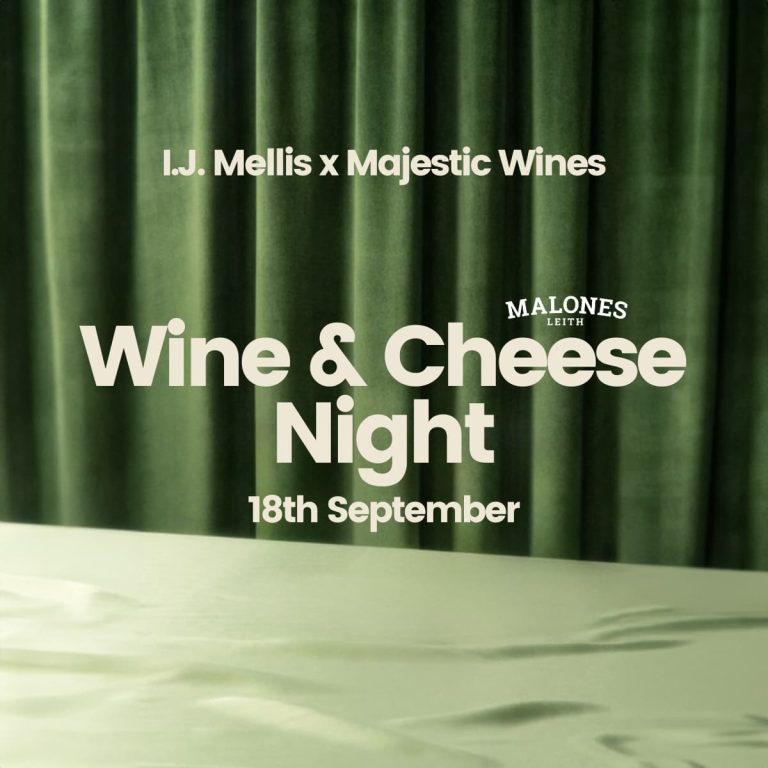 A wine and cheese tasting flyer for Malones Leith in September 2025