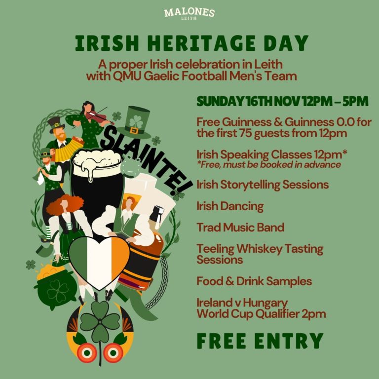 Irish Heritage Day at Malones Leith